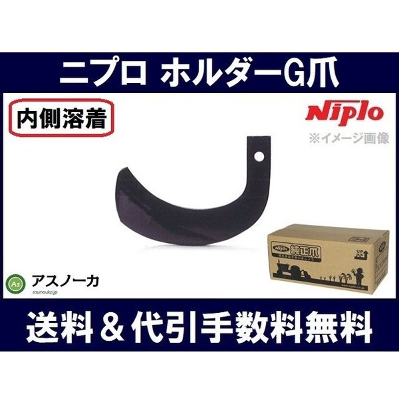 ニプロ 純正爪 LXR用 シルバー爪 BS2G 40本セット フランジタイプ 耕うん爪   送料無料 - 2