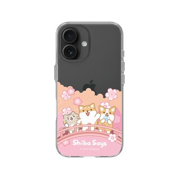 iPhone 16 Clear 透明 - 柴語錄 Shiba Says - 賞櫻小確幸