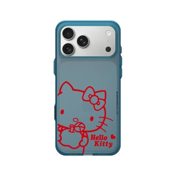 iPhone 17 Pro Max Clear (相機按鈕) 夜幕藍 - 三麗鷗-Hello Kitty - 簡約系列-蘋果咬一口