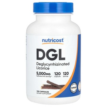 Nutricost, 脫甘草酸甘草（DGL），5000 毫克，120 粒膠囊