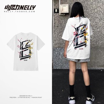 韓國街頭潮牌夏季男生五分袖上衣潮牌潮流嘻哈衣服ins寬松短袖t恤