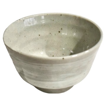 3.8井 - 日本製 寬11.5/高6.5 (cm) 容量280 (mL) 陶瓷  灰釉白刷毛  1個