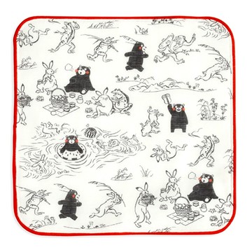 現貨 熊本熊 鳥獸戲畫 毛巾手帕 日本製 100%純棉 鶴屋百貨正品 日本直送