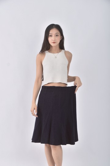 (L) suger羊毛藍色長裙