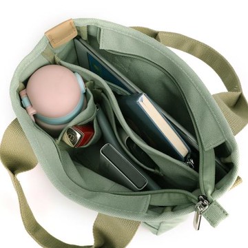 帆布包新款文藝小清新手提包飯盒包女挎包日系小包便當包帶飯小包