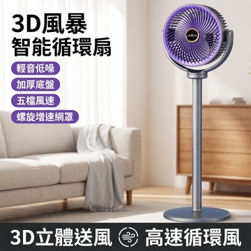 【3D立體送風】松禾SONGHE✅3D搖頭循環風扇 風扇 電風扇 循環風扇 搖頭風扇 自動搖頭 超遠送風