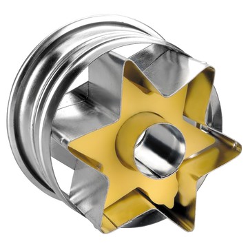 ibili 果醬林茲餅乾模  星星 銀色 + 黃色  1個