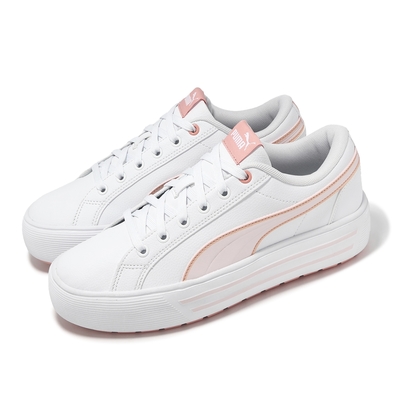 Puma 休閒鞋 Kaia 2 女鞋 白 粉 皮革 厚底 緩衝 小白鞋 39232004