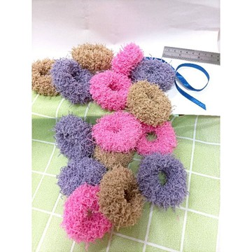 台灣🇹🇼粗米粉紗的彈性髮束/髮圈