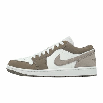 Nike 休閒鞋 Air Jordan 1 Low 男鞋 棕 白 麂皮 喬丹 AJ1 553558-046