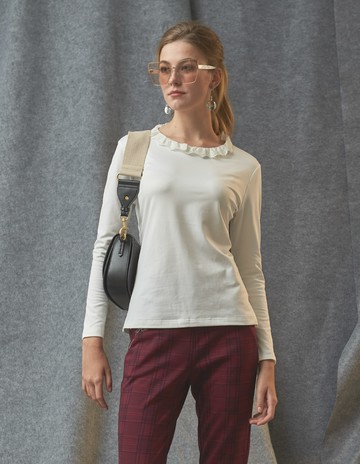 ★【喜芝梅】蕾絲圓領字母貼鑽內搭衣(四色；M-3L) 223730422