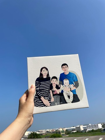 Yitiart客製似顏繪 無框畫 畢業禮物 生日 紀念 寵物 設計 情侶