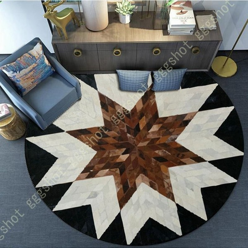 ラグ カーペット 夏用 ラグマット 丸形 円形 抗菌防臭 手洗いok ラグマット ジオメトリ柄 北欧風 洗える リビング カーペット おしゃれ 薄い うすい 140cm 通販 Lineポイント最大get Lineショッピング