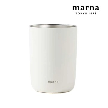 Marna 二合一不銹鋼真空保冷/保溫杯350ml-寧靜白