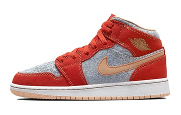 JORDAN 1 MID DENIM RED GS