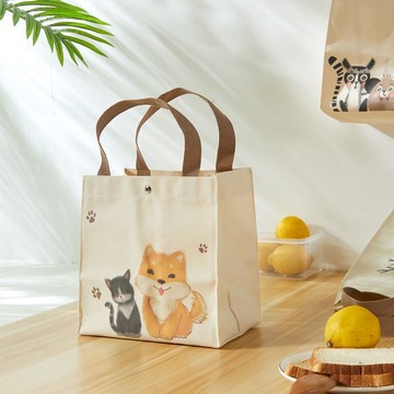 便當包便當袋包便當盒保溫袋手提袋飯盒袋帆布小布女外出耐用大容量小拎包上班【淘夢屋】