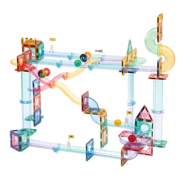 親子桌遊 【Teamson Kids】 奇幻豪華風車磁力片158PCS