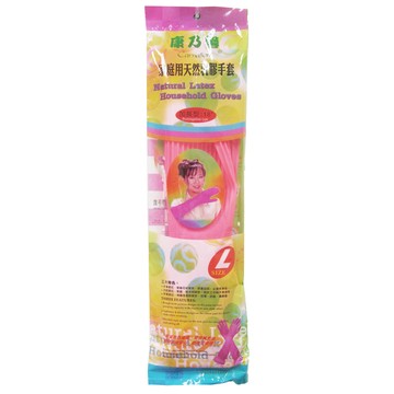 一品川流 康乃馨 家庭用天然乳膠手套-加長型18-M