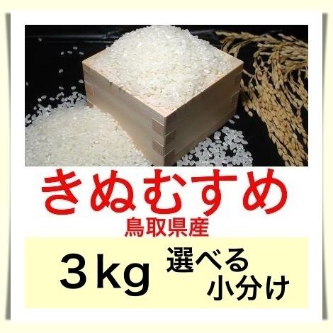 令和５年産　鳥取県産きぬむすめ３kg便利な選べる小分け