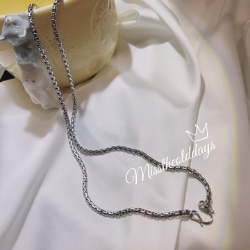 「周邊」  3mm*70cm 盒子鏈 鈦鋼  佛牌鏈 佛牌鍊 單掛 （23fx)