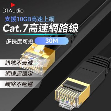 DTAudio 【30M】Cat.7 高速網路線 Cat7 網路線 高速網路線 分享器 數據機 機上盒 電競專用