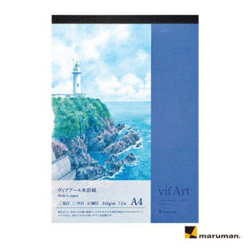MARUMAN VIFAR 可撕式細緻水彩紙 A4(10張)