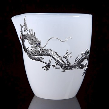 陶福氣 防燙琉璃公道杯加厚水晶玻璃分茶器大茶海透明功夫茶配件