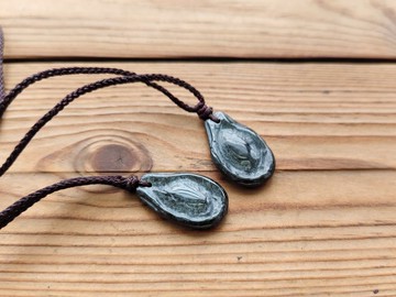 親翠 天然翡翠  冰黑烏雞仿真瓜子特色調整式繩鏈