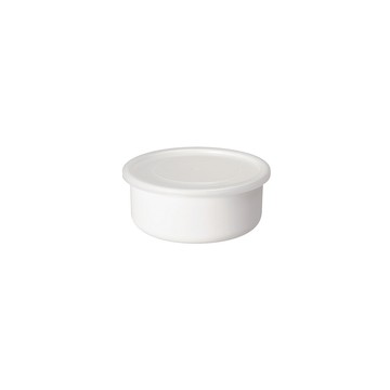 野田琺瑯日本製圓型塑料蓋琺瑯保鮮盒/保存盒16cm-1300ml