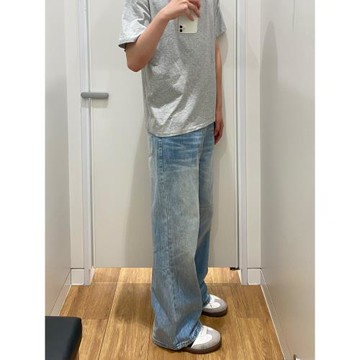 NBLME 春秋新款美式復古水洗牛仔褲男女cleanfit高街闊腿潮牌長褲