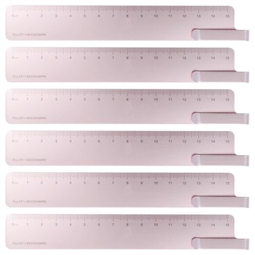 KaCO RUMA 金屬書籤尺  玫瑰金  6支