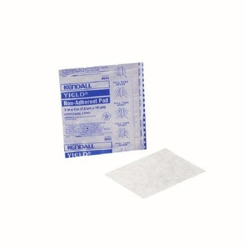 Non-Adherent Dressing Dermacea Rayon, Polyester 3 X 2 Inch Sterile Case of 2400 by Cardinal
