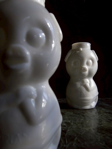 【老時光 OLD-TIME】早期台灣製牛奶玻璃花瓶