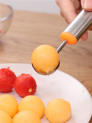 304不銹鋼水果挖球勺雕花刀拼盤工具哈密西瓜挖球器挖水果球勺子