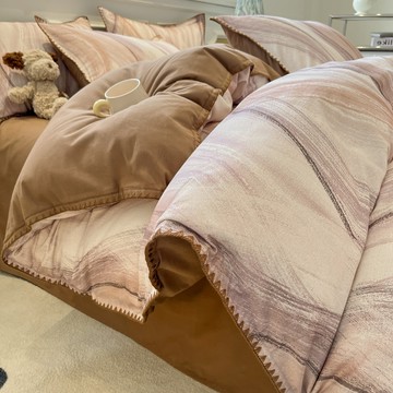 a類加厚 純棉磨毛床包組 四件套 秋冬 保暖 床單 被套 全棉三件套 床包款