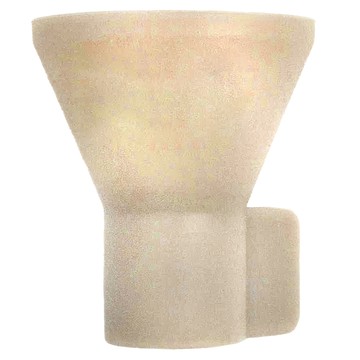 DOIY 雙燭台，7.5 x 8.5 cm，砂罩樹脂  米色