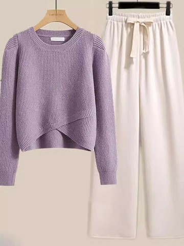 2025春秋季新款女士毛衣針織衫小個子短款上衣爆款女裝洋氣時尚鑫弘-素時衣櫥