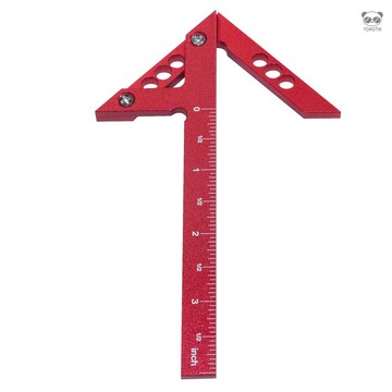 鋁合金中心劃線器 找圓心畫線規 直角劃中線垂直線45度角規 木工測量尺 英制