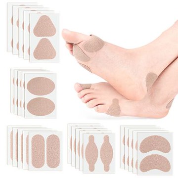 los2450拾組絨布隨意貼高跟鞋足部老繭防磨水泡貼柔軟防磨多形狀手指貼片可裁