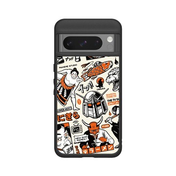 Pixel 8 Pro SolidSuit 黑 - Paiheme Studio - Black Orange Mix