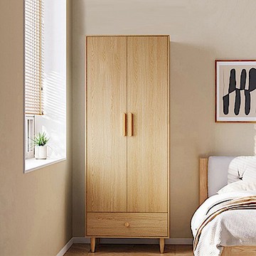 林氏木業四季小戶型雙門衣櫃 OY3D-原木色 (H014378507)