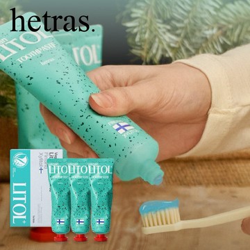 【hetras】LITOL 草本沁涼牙膏 3 入禮盒