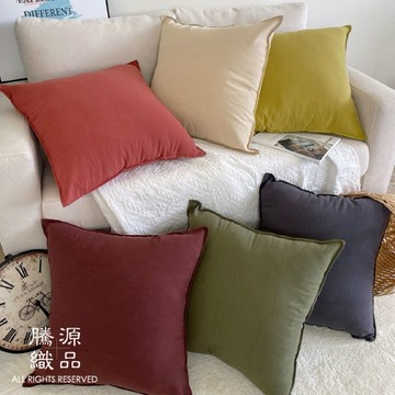 【騰源織品｜24hr出貨】自然色水洗棉素色系列抱枕套 | 共6款 | 45x45 | 30x50