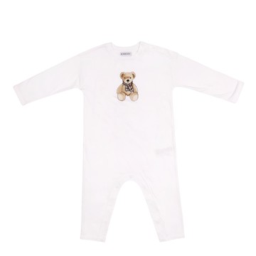 BURBERRY Kids 小熊白色連身裝