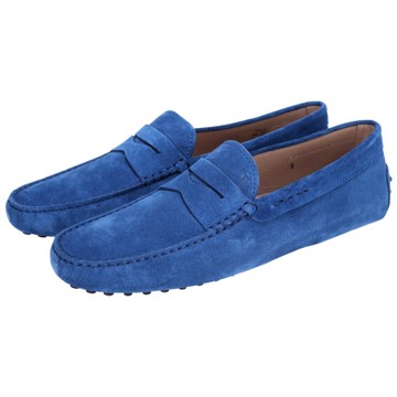 TOD S 經典麂皮豆豆樂福鞋(藍色/男鞋)