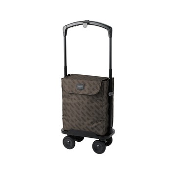 【日本cocoro】Permis 側推型保溫保冷四輪摺疊購物車-19L-多色可選摩卡棕