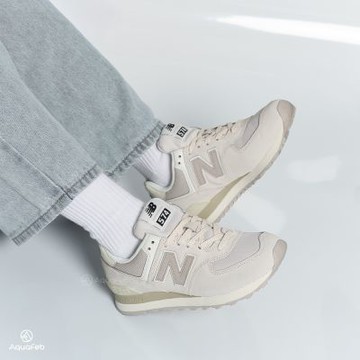 New Balance NB 574 女鞋 灰色 B楦 運動 麂皮 網布 拼接 經典 復古 休閒鞋 WL574DQ2
