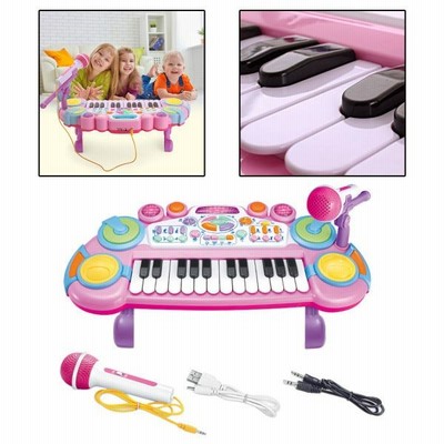 ピンク ピアノ　電子オルガン マイク付き ピンクの電子オルガン楽器,プロの教育機器,子供のキーボード