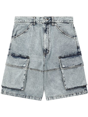 FIVE CM - wide-leg cargo denim shorts - men - Cotton - 30 - Blue