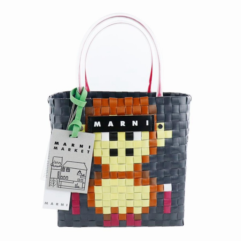 販売特売 MARNI フラワーカフェ アニマルバスケット トートバッグ